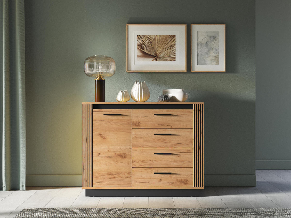 SIDEBOARD URSO Beige 115x40x90 cm - Beige, Holzwerkstoff (115/90/40cm) - FURNLUX