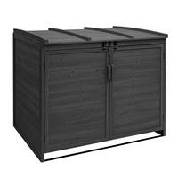 MÜLLTONNENBOX XL 2er-/4er HxBxT 138x138x105cm Anthrazit Holz - Anthrazit, Holz (138/138/105cm) - PROREGAL
