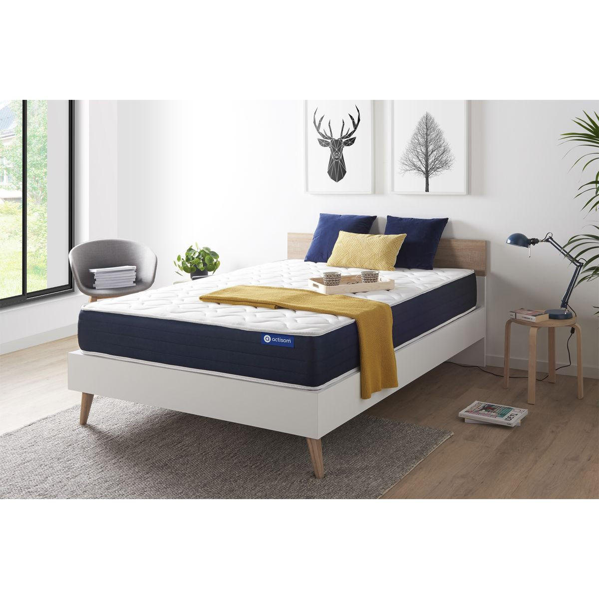 MATRATZE Actilatex sleep Latex und Memory-Schaum 200 x 200 cm h1 - Weiß, Textil (200/200cm) - ACTISOM