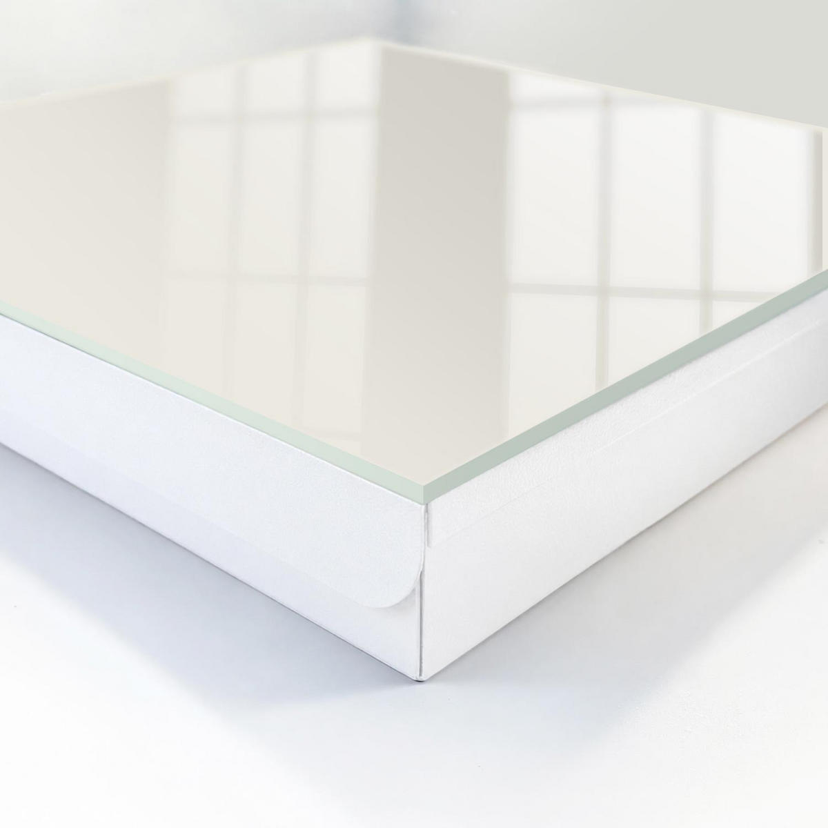 SCHLÜSSELBOX Weiß 30x30 cm – Türöffnung nach rechts - Modisches Grau - Grau, Metall (30/30/5cm) - TULUP