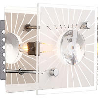 LED WANDLEUCHTE Metall Silber Kristalloptik - Silberfarben, Glas (11/10/11cm) - Globo Lighting