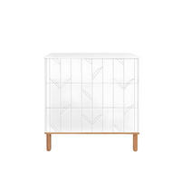 KINDERKOMMODE Toteme – rustikale Eleganz und Funktionalität Weiß - Weiß, Holzwerkstoff (90/91/50cm) - RAUMHIRSCH FURNITURE