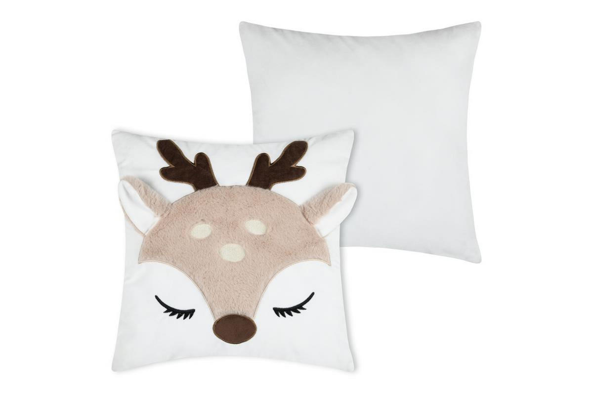 KINDERKISSEN Reh Gabin 40/40 cm - Beige, Textil (40/40cm)