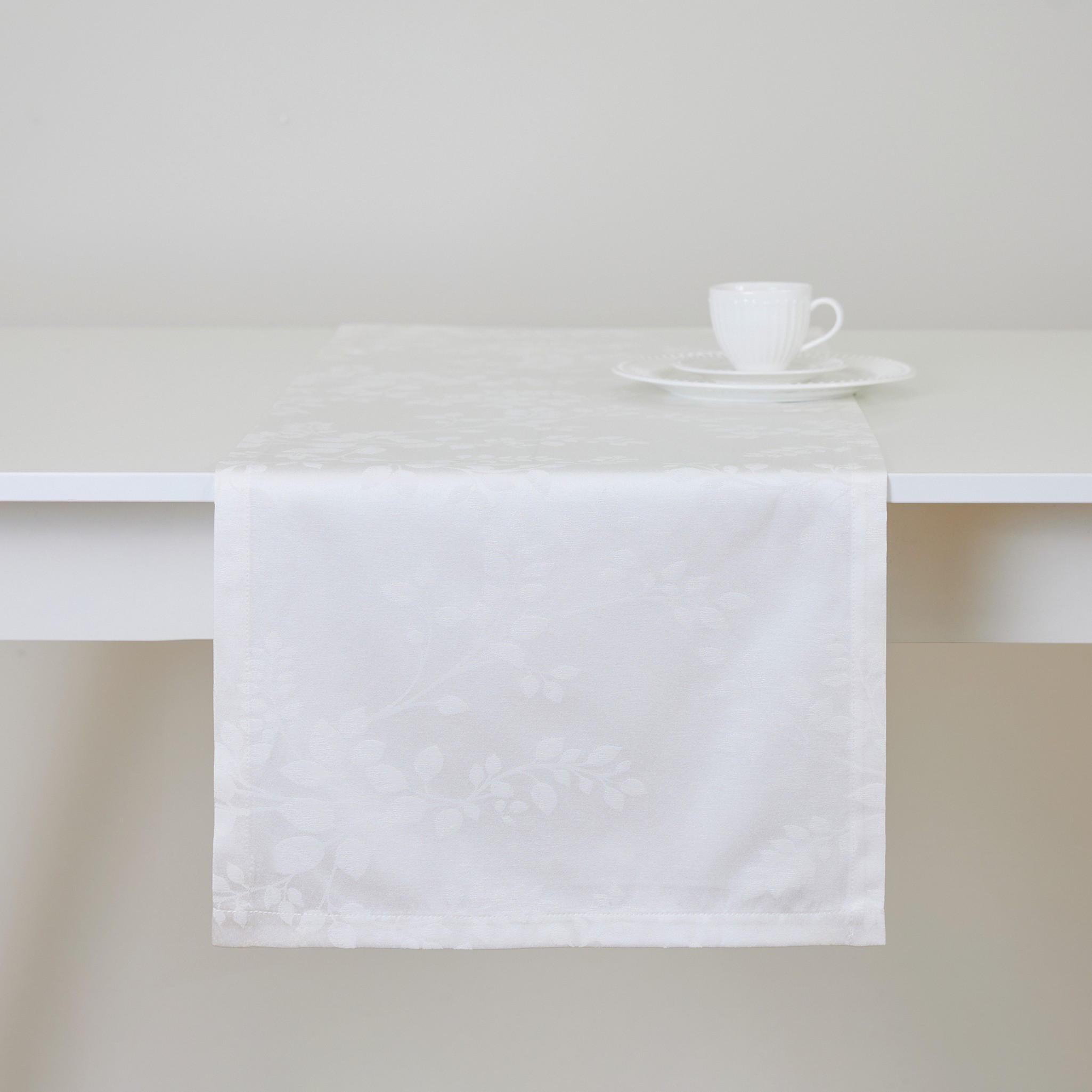 TISCHLÄUFER Cador - Weiß, Textil (180/40/1cm) - home&you