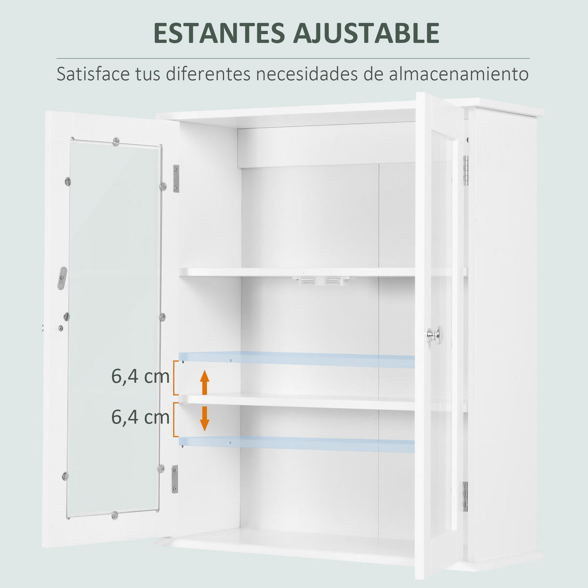 HÄNGESCHRANK Weiß 1 Stück - Weiß, Kunststoff (55/65/20cm) - GiPP