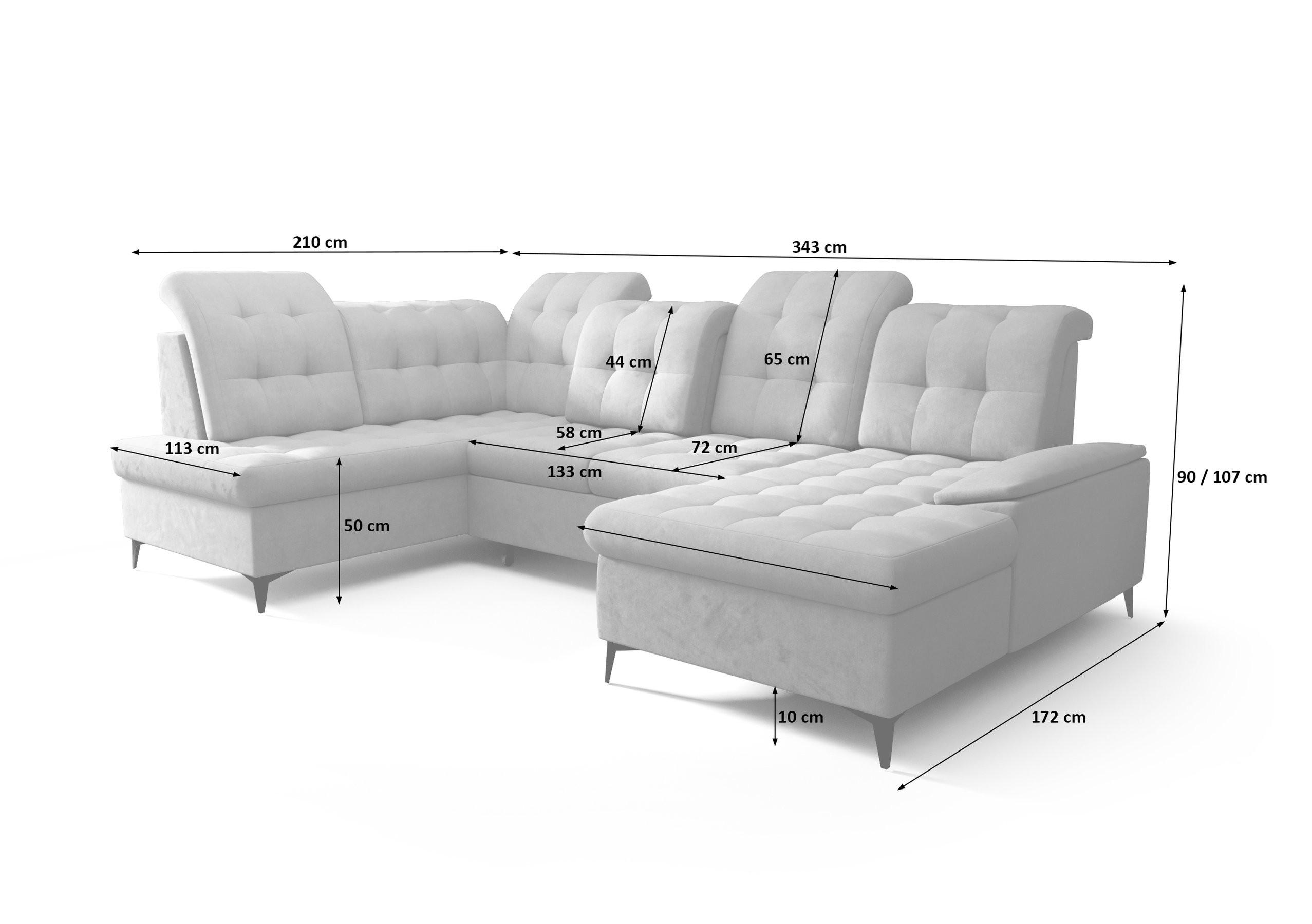 Thumbnail - O-Sofa Wohnlandschaft, Beige, Textil, 343x107x210 cm, Wohnzimmer, Sofas & Couches, Wohnlandschaften, Wohnlandschaften in...