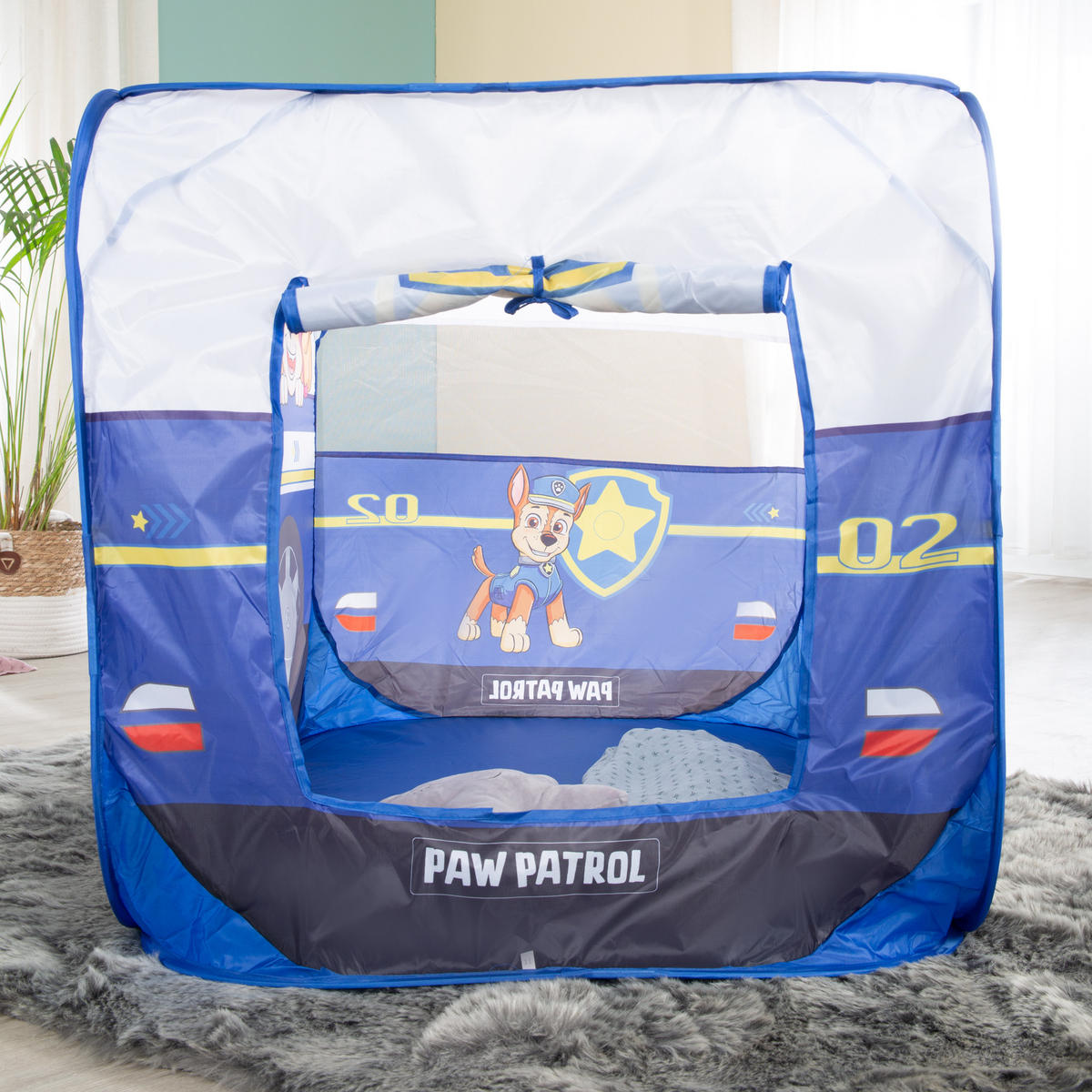 POP UP SPIELBUS Paw Patrol - Blau, Kunststoff (75/75/120cm) - Roba