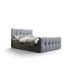 BOXBETT MANHATTAN mit Matratze H3, Bonell und Topper 160x200 Monolith 70 - Hellblau, Holz/Textil (160/200cm) - Bedante