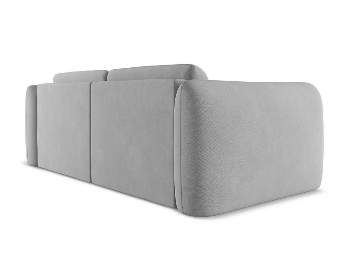 3-SITZER SOFA Chenille Stoff Grau - Hellgrau/Schwarz, Kunststoff/Textil (210/74/105cm) - Makamii