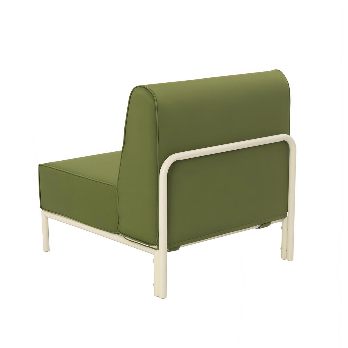 GARTENSOFA mit 2 Sitzplätzen, Khakigrün - Grün, Textil (80/78/144cm) - Oviala