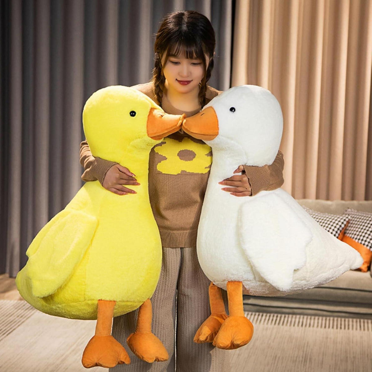 KUSCHELTIER Ente 35 cm Weiß - Weiß, Textil (10/25cm)