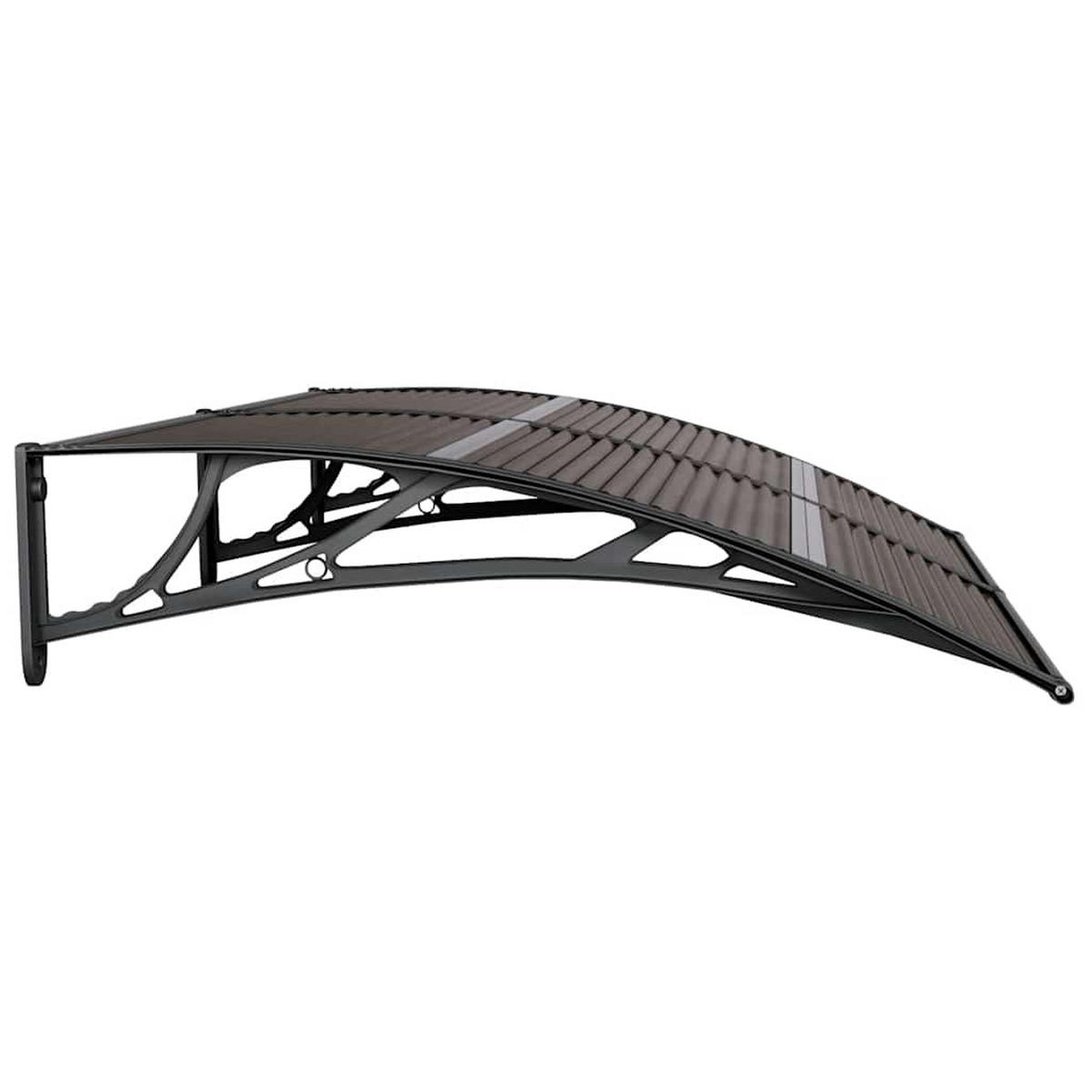 TÜRVORDACH Schwarz 150/100 Cm Polycarbonat - Schwarz, Kunststoff (100/25/150cm) - vidaXL