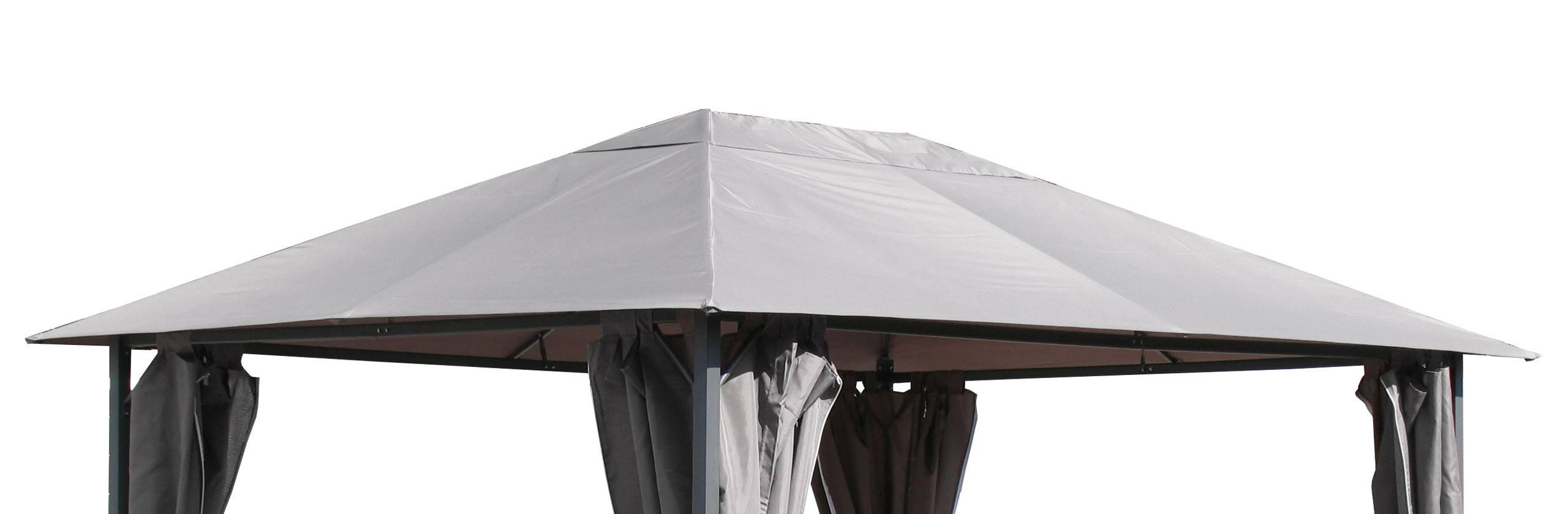 ERSATZDACH Pavillon 3/4 m Grau 250g/m³ - Grau, Textil (297/1/397cm) - QUICK STAR