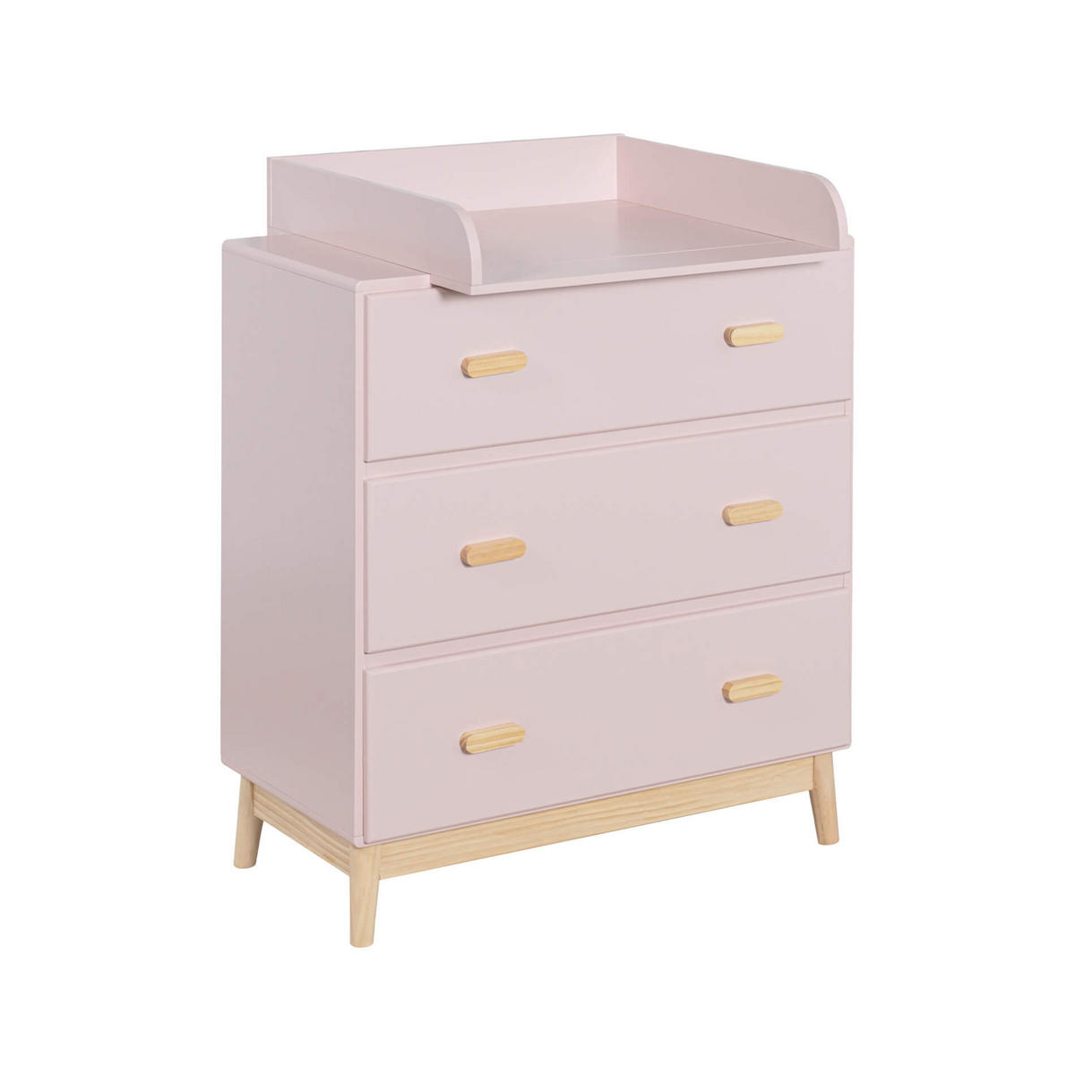 WICKELTISCH Rosa 42/80/100 cm - Pink, Holzwerkstoff (42/100/80cm) - Mobili Rebecca