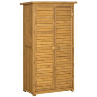 GARTENSCHRANK Geräteschuppen Werkzeugschrank Gartenhaus, Tannenholz, Natur - Fichtefarben, Holz (465/160/87cm) - Outsunny