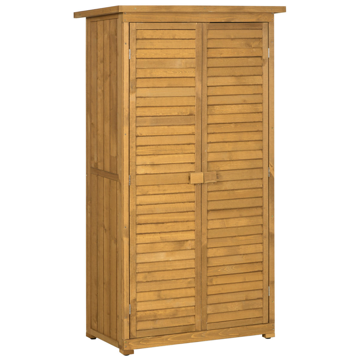 GARTENSCHRANK Geräteschuppen Werkzeugschrank Gartenhaus, Tannenholz, Natur - Fichtefarben, Holz (465/160/87cm) - Outsunny