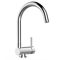 VORFENSTER-KÜCHENARMATUR, Umklappbar 6 CM, Verchromt, 360° schwenkbar - Chromfarben, Metall (18.1/31.3/18.1cm) - VIZIO