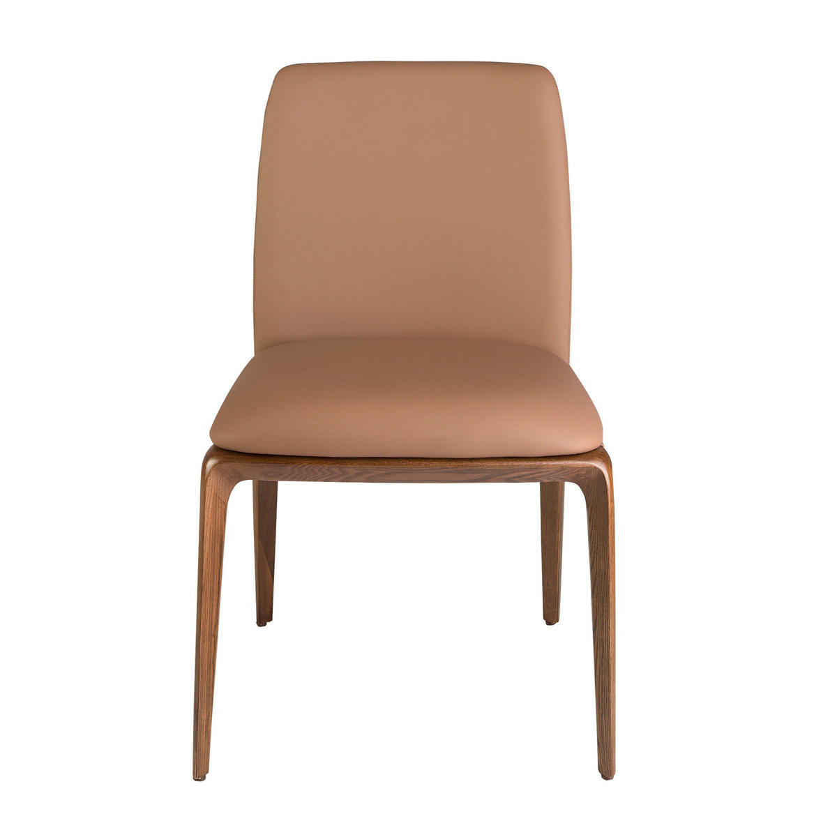 STUHL Braun Walnuss 52/60/83 cm - Walnussfarben/Braun, Leder (52/83/60cm) - ANGEL CERDA