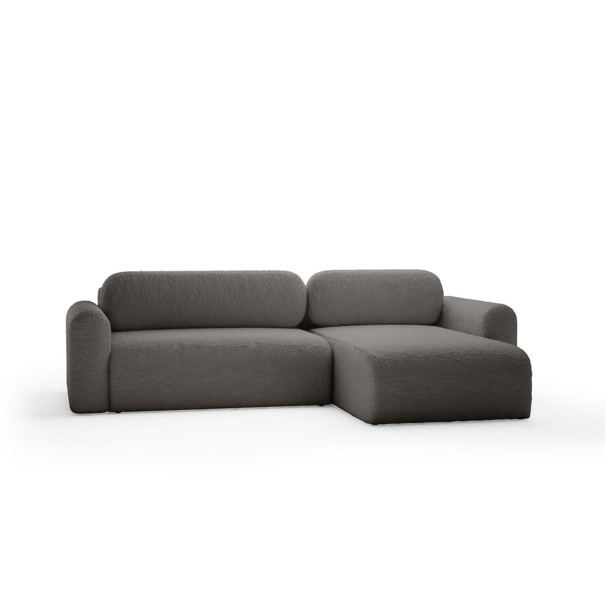 ECKSOFA mit Schlaffunktion Thekla, Grau - Grau, Textil (286/100cm) - Fedve