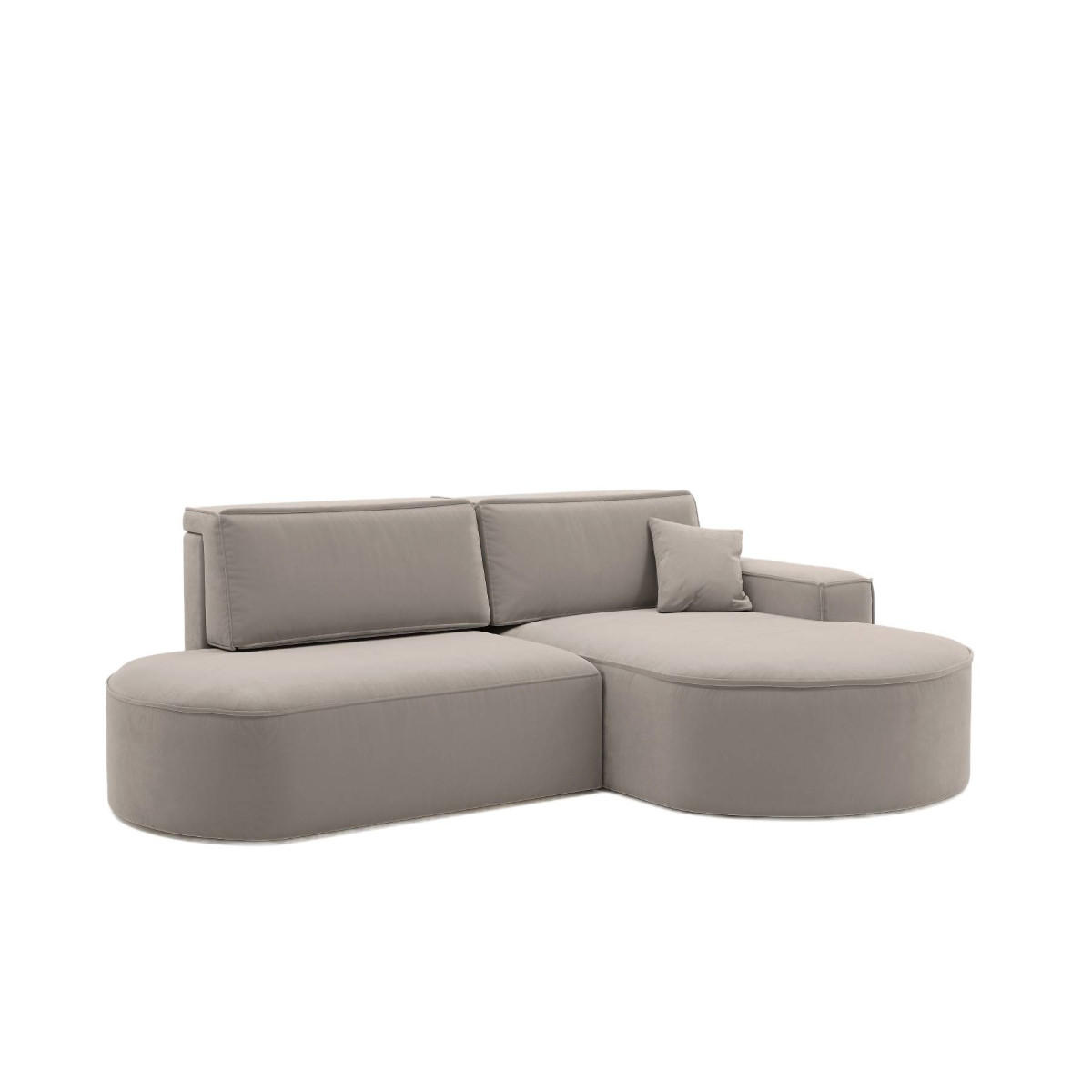 ECKSOFA Modena Pro - Komfort Und Stil Stoff Salvador Hellbeige Rechts - Creme, Holz (278/179cm) - Kaiser Möbel