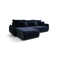 ECKSOFA Akita - Dunkelblau, Holzwerkstoff/Textil (280/185cm) - Fun Möbel