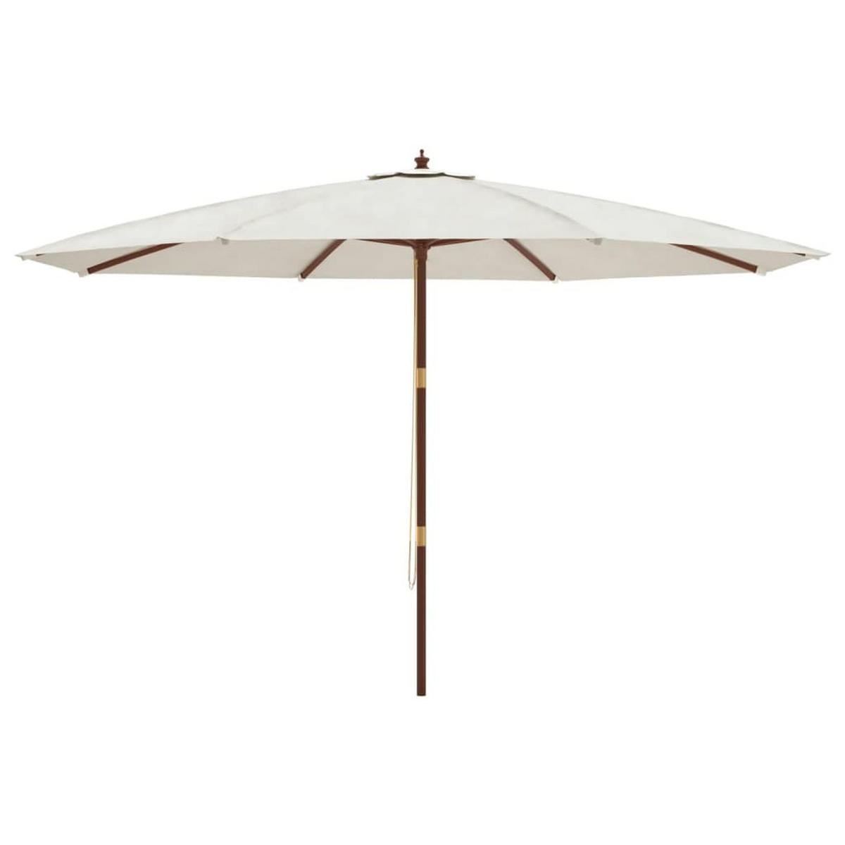 SONNENSCHIRM Mit Holzmast Sandfarben 400/273 Cm - Weiß, Holz (400/400cm) - vidaXL