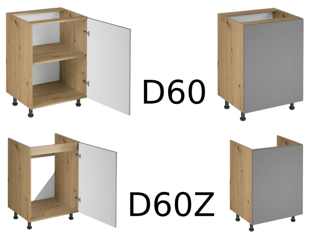 KÜCHENZEILE 400 - Langen KL4-M400 in Beige/Matt - Beige, Holz (400/248/58cm)