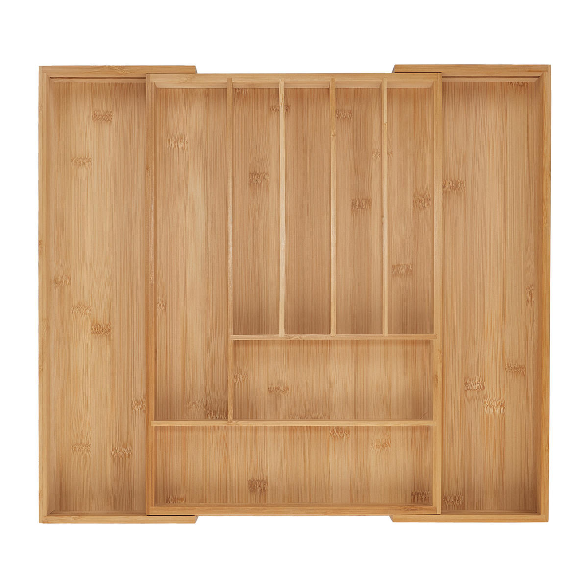 BESTECKKASTEN - Hellbraun, Holz/Kunststoff (50/5/45cm) - Relaxdays