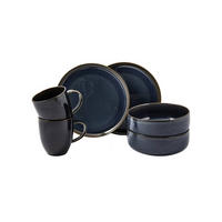 FRÜHSTÜCKS-SET Crafted Denim braun-blau 6er Set - Blau/Braun, Keramik (1/1/1cm) - like.Villeroy & Boch