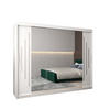 SCHWEBETÜRENSCHRANK 200/250/62 3-türig - Silberfarben/Weiß, Holz/Kunststoff (250/200/62cm) - Abiks Möbel