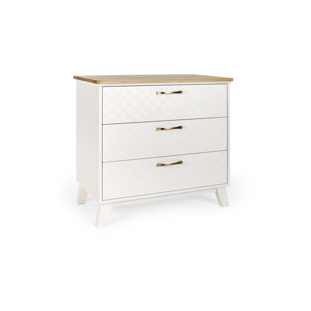 KOMMODE - Weiß/Naturfarben, Holz (90/90/50cm) - MSL wooden furniture