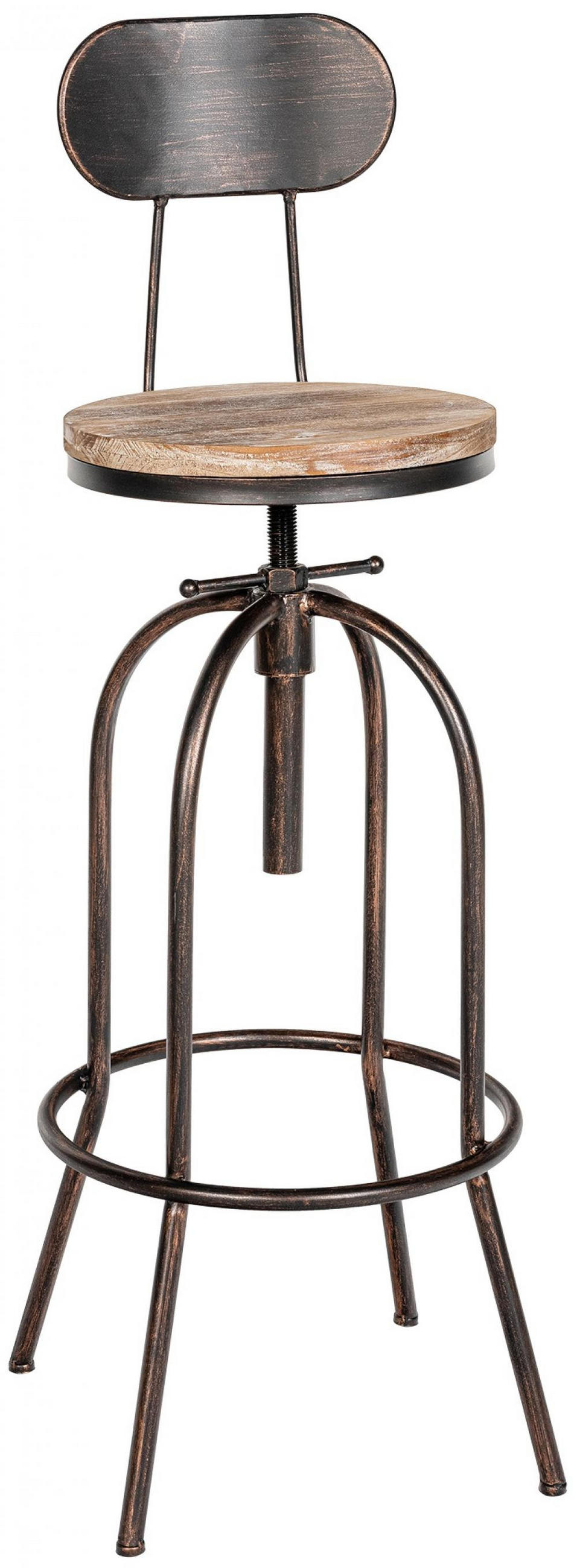 BARHOCKER Metall bronze - Bronzefarben, Metall (51/108/51cm) - CLP