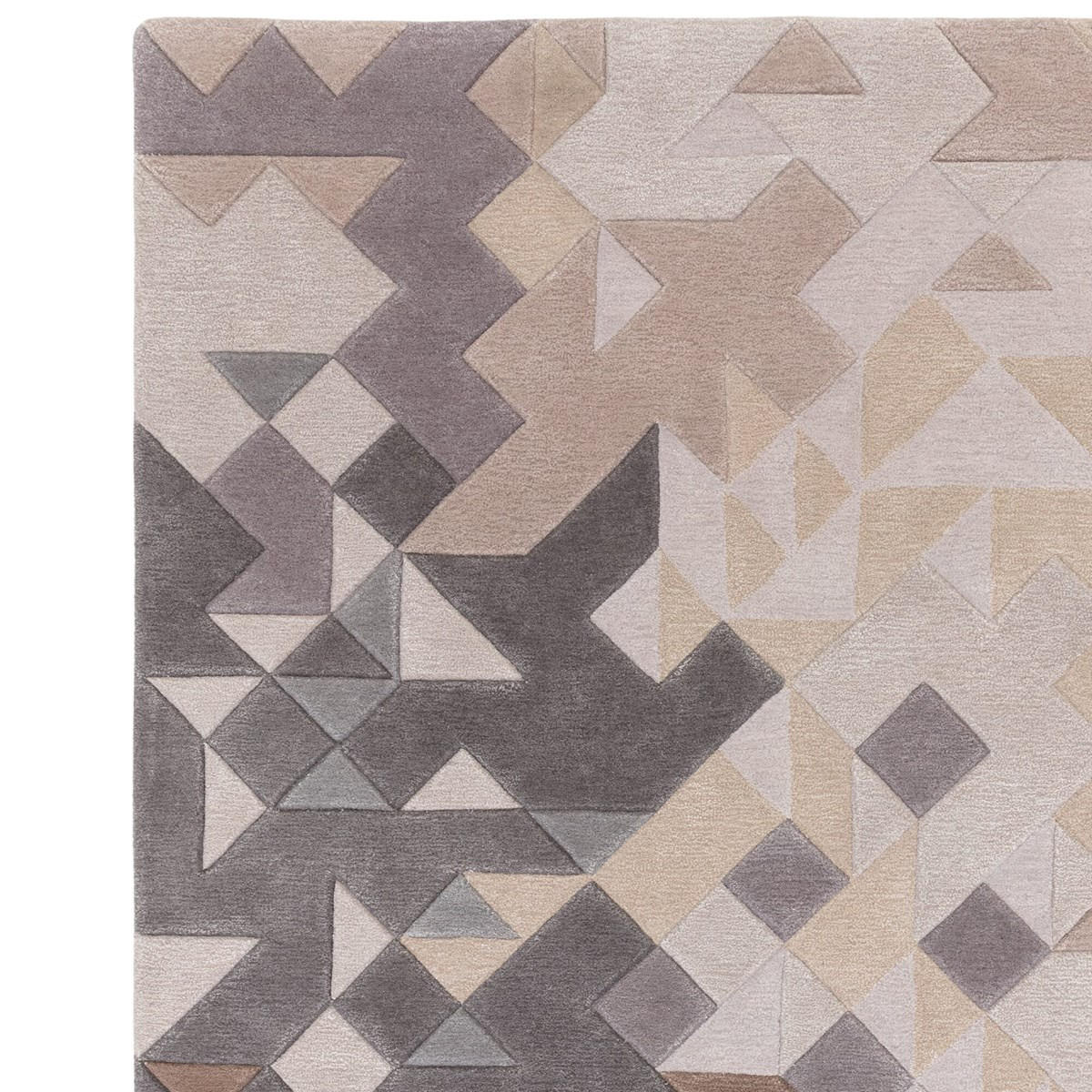 TEPPICH Moderner, handgetufteter für Wohn- und Schlafzimmer MYSTERIA Grau 200 x 290 cm - Grau, Naturmaterialien (200/290cm) - Novatrend