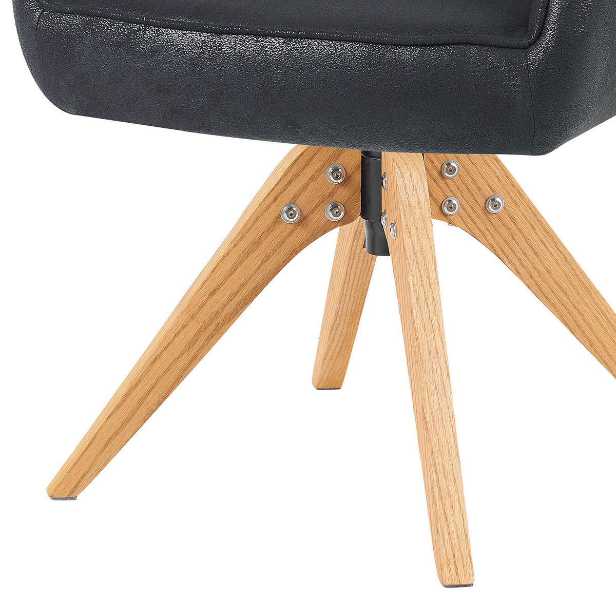 ARMLEHNSTUHL Mika-Finn 2er-Set - Honigeiche/Schwarz, Eichenholz/Holz (60/82/61cm) - DUBI Möbel