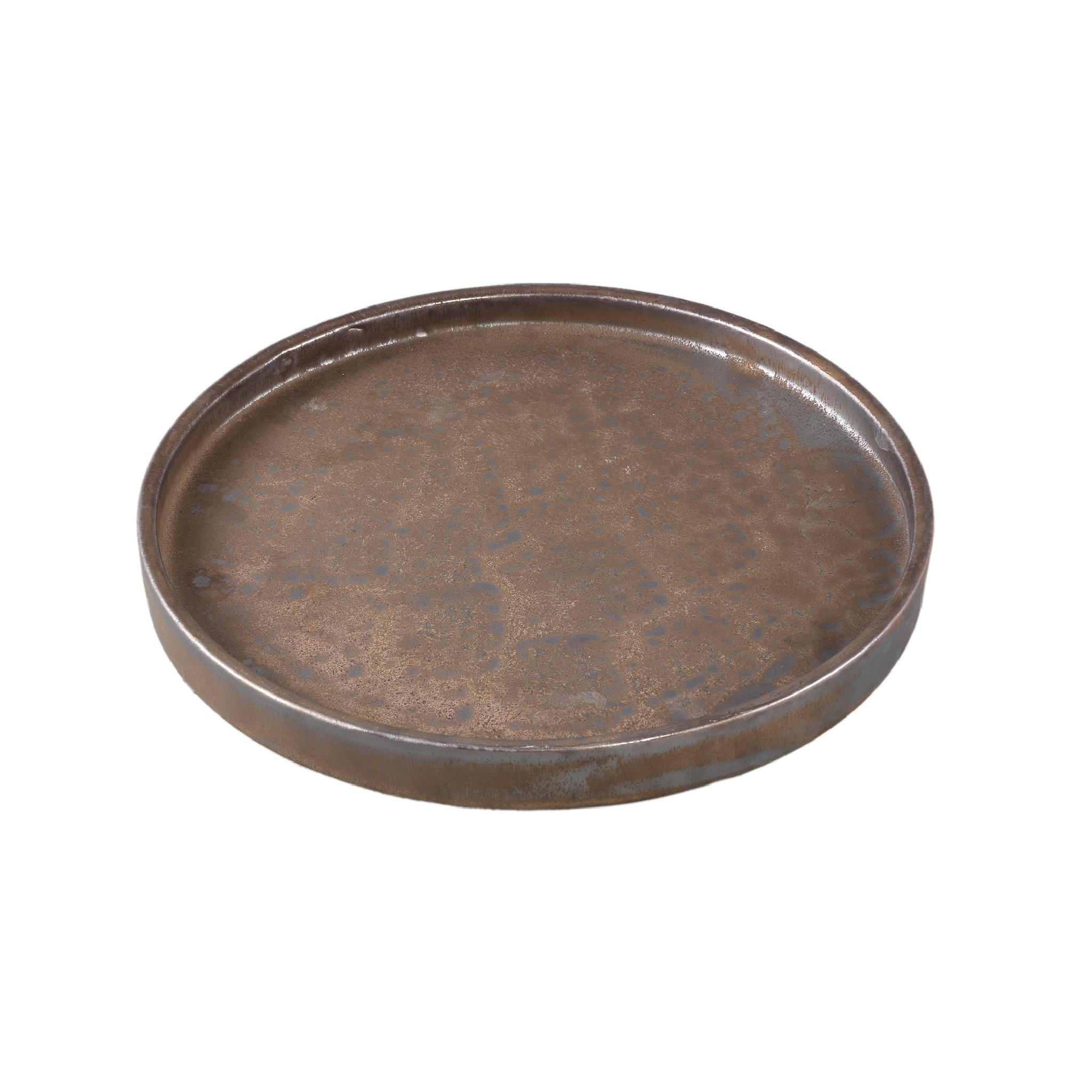 SCHALE Kasim Braun 33/33/3.5cm - Braun, Keramik (3.5cm) - PTMD Collection