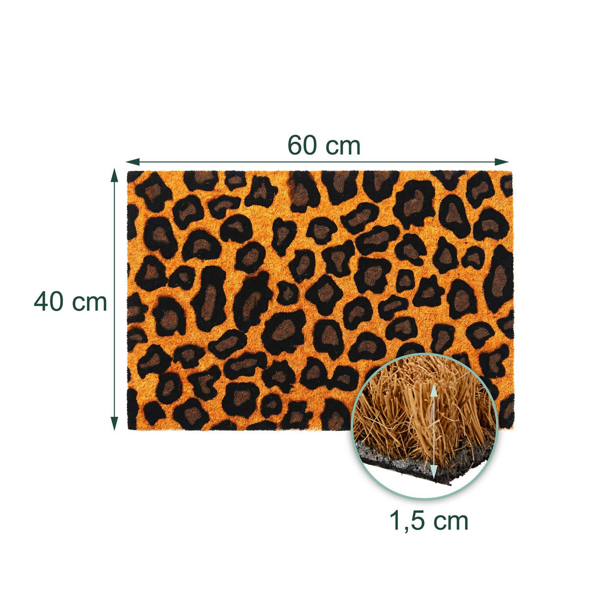ROHOŽ - viacfarebná, textil/plast (60/40cm) - Relaxdays