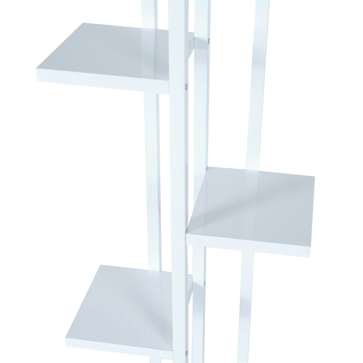 PFLANZENREGAL Tohmajärvi - Weiß, Holzwerkstoff/Metall (34/120/21cm) - [en.casa]