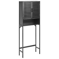 DULAP DE BAIE bambus 63 cm negru Okarche - negru, lemn (63/167/25cm) - Beliani