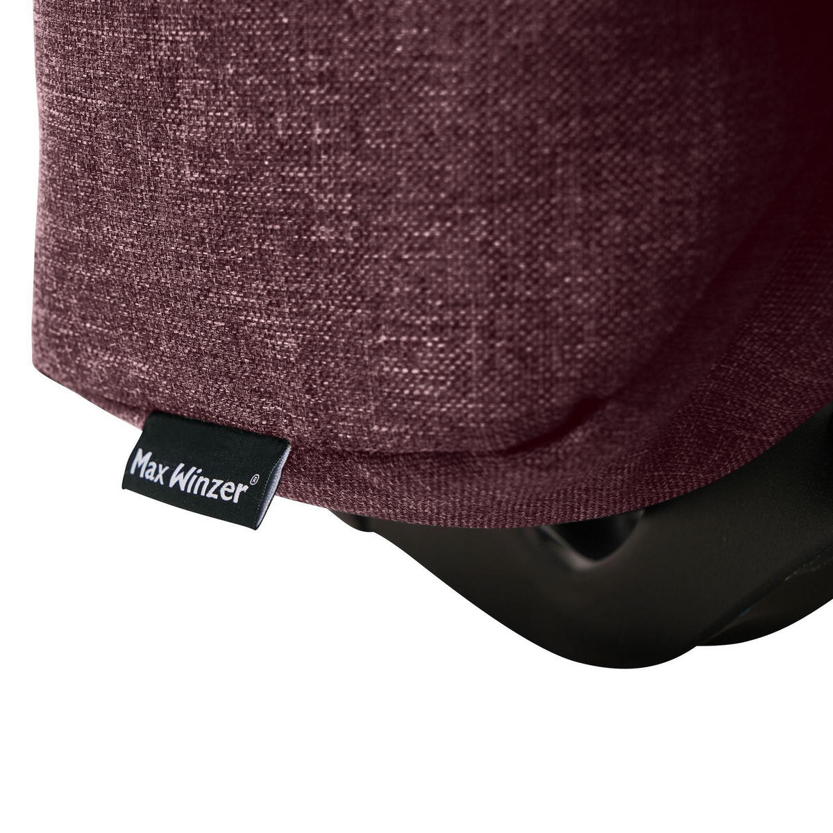 FALTSOFA Kalomira Bezug Flachgewebe Metall schwarz / burgund - Weinrot, Kunststoff (145/84/100cm) - 58aufmkessel