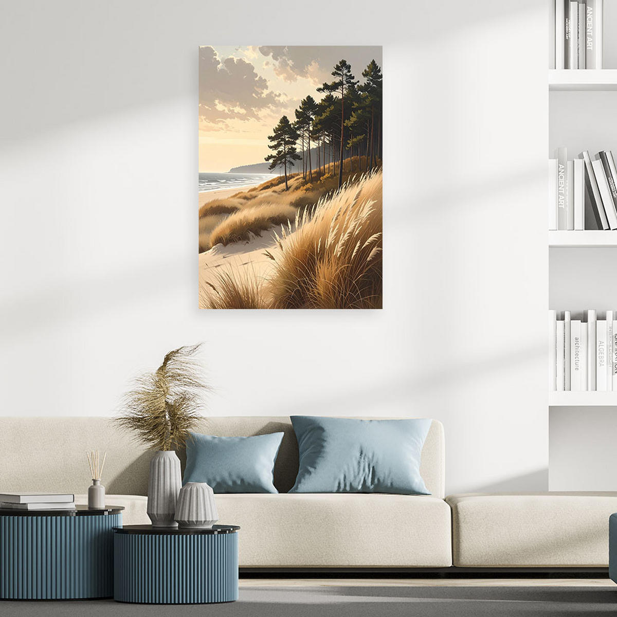 LEINWANDBILD Landschaften 80x120cm - Beige, Textil (80/120cm) - Feeby