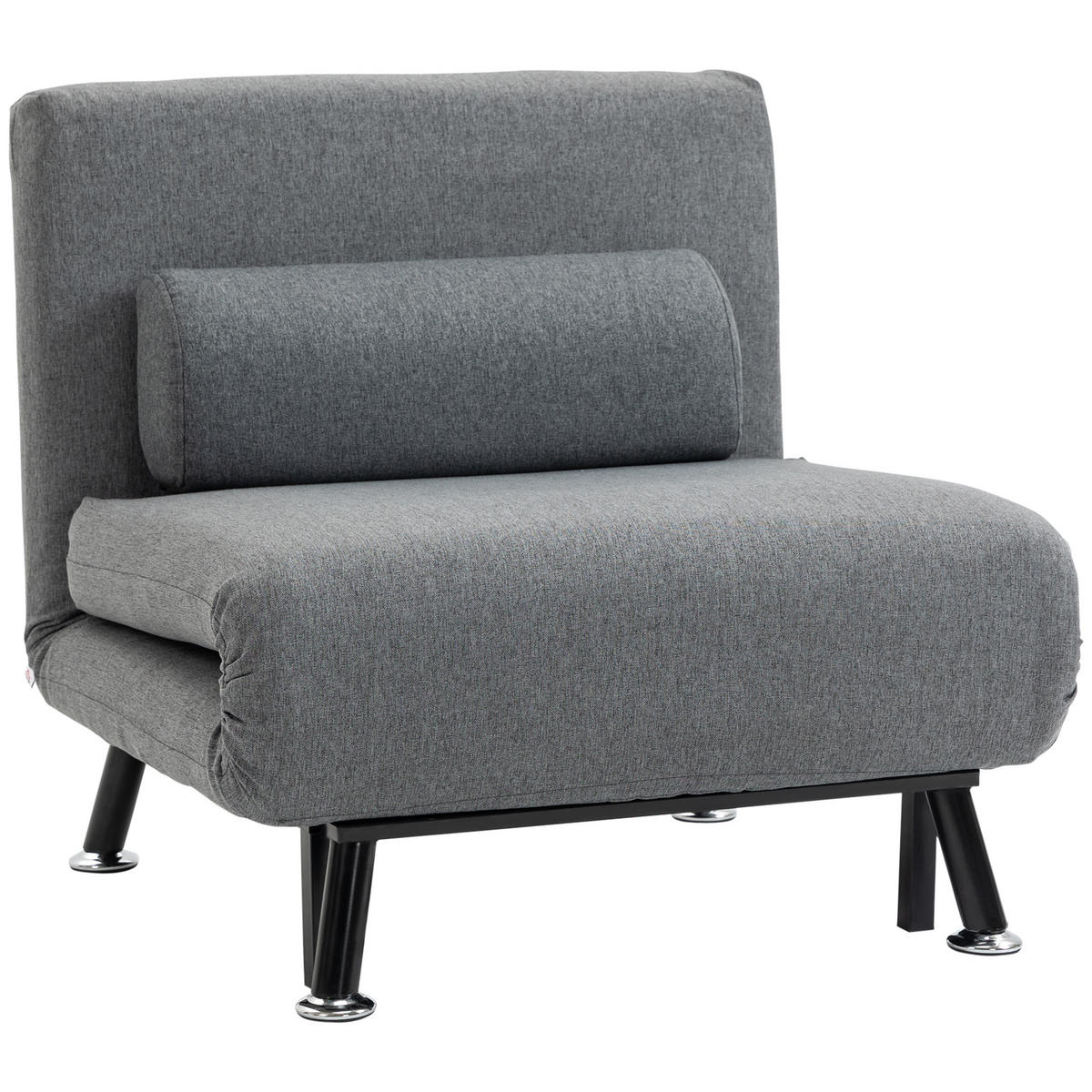 SCHLAFSOFA DE-08266 in Leinenoptik Dunkelgrau - Dunkelgrau, Textil (75/75/70cm) - ComfortXL