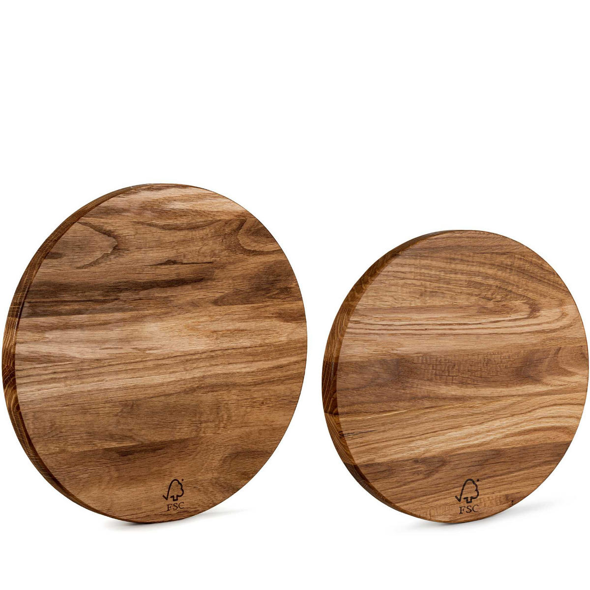 SCHNEIDEBRETT Holz Eiche geölt LESTE 2-tlg - Eichefarben, Holz (32/32cm) - KONSIMO®