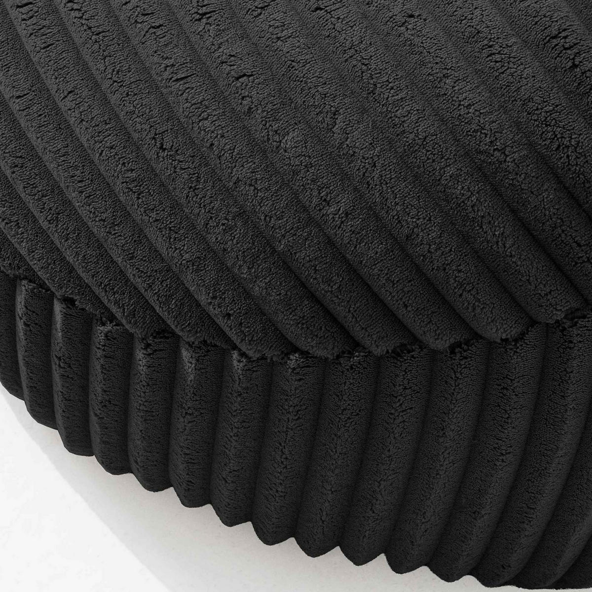 SITZSACK COSMO II aus Kordstoff, Schwarz - Schwarz, Textil (85/80/85cm) - KONSIMO®