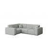 GARTENECKSOFA L-form MALIBU Stoff Odyssey Hellgrau Links - Hellgrau, Holz (181/73/246cm) - Kaiser Möbel