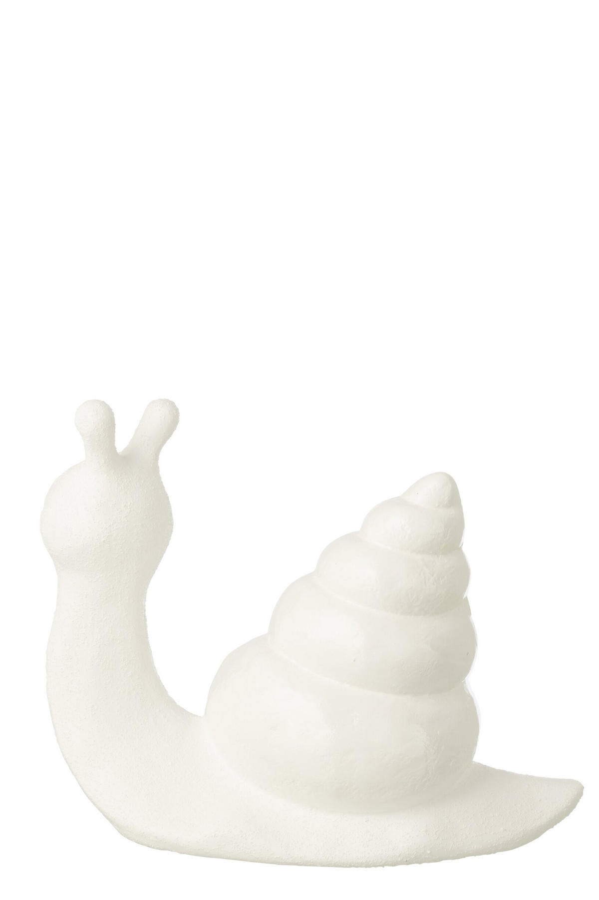 DEKOOBJEKT SCHNECKE AUßENBEREICH Weiß - Weiß, Glas/Naturmaterialien (19/31.5/39cm) - J-Line