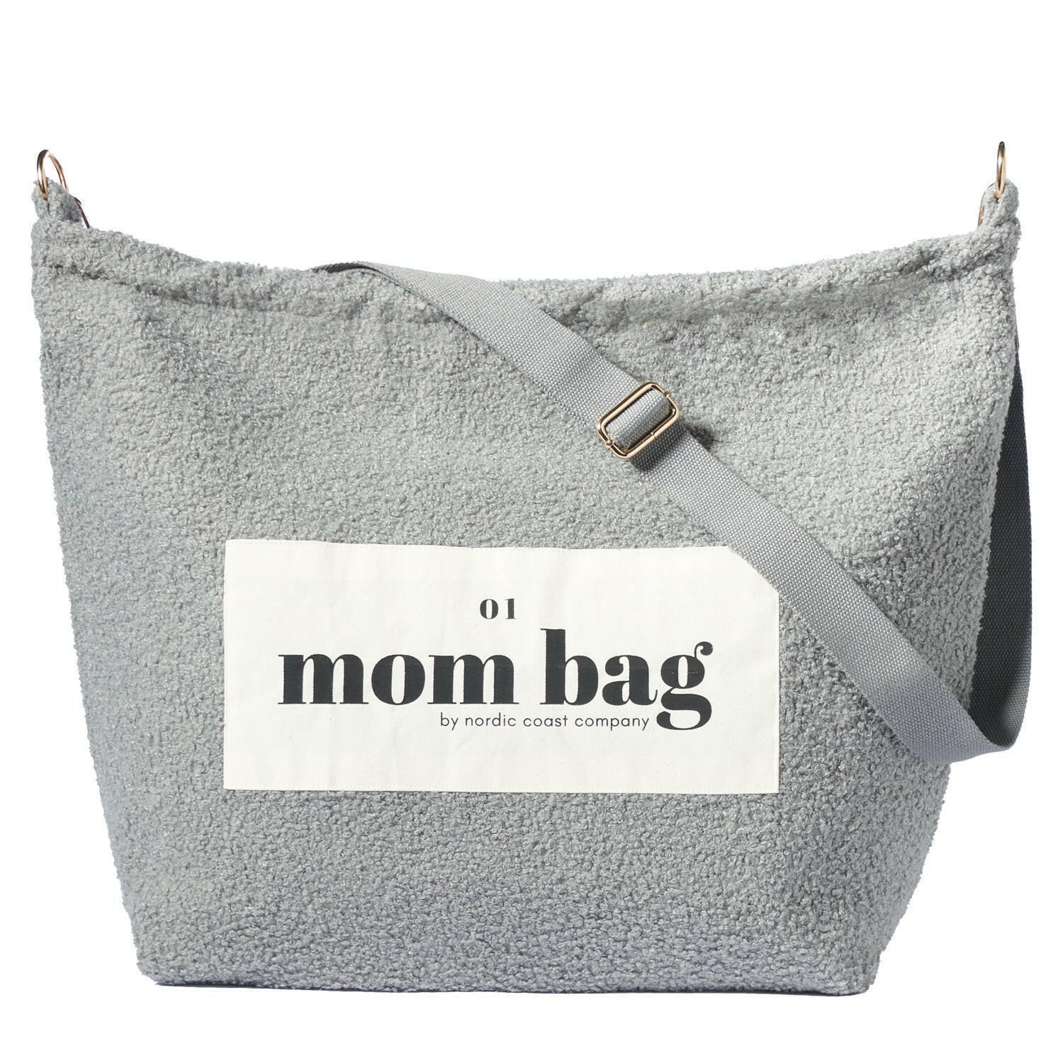 MOM Bag Teddy Bouclé Grau - Grau, Textil (60/10/45cm) - nordic coast company