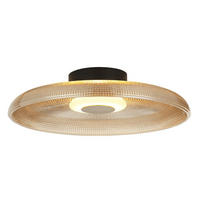 DECKENLEUCHTE Ossara, Schwarz und Bernstein, 10cm - Bernsteinfarben, Glas (10/40/40cm) - KOSILUM