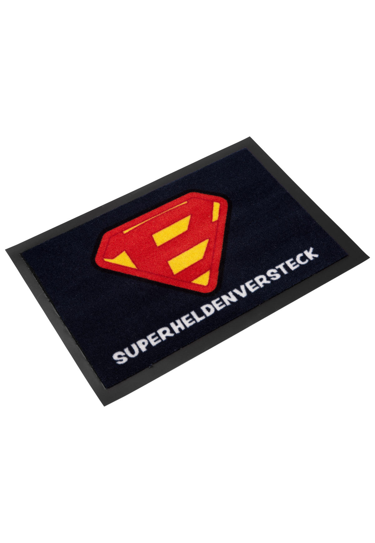 FUSSMATTE Bastian Bielendorfer Superheldenversteck Blau 38 x 58 cm - Blau, Kunststoff (39/58cm) - United Labels