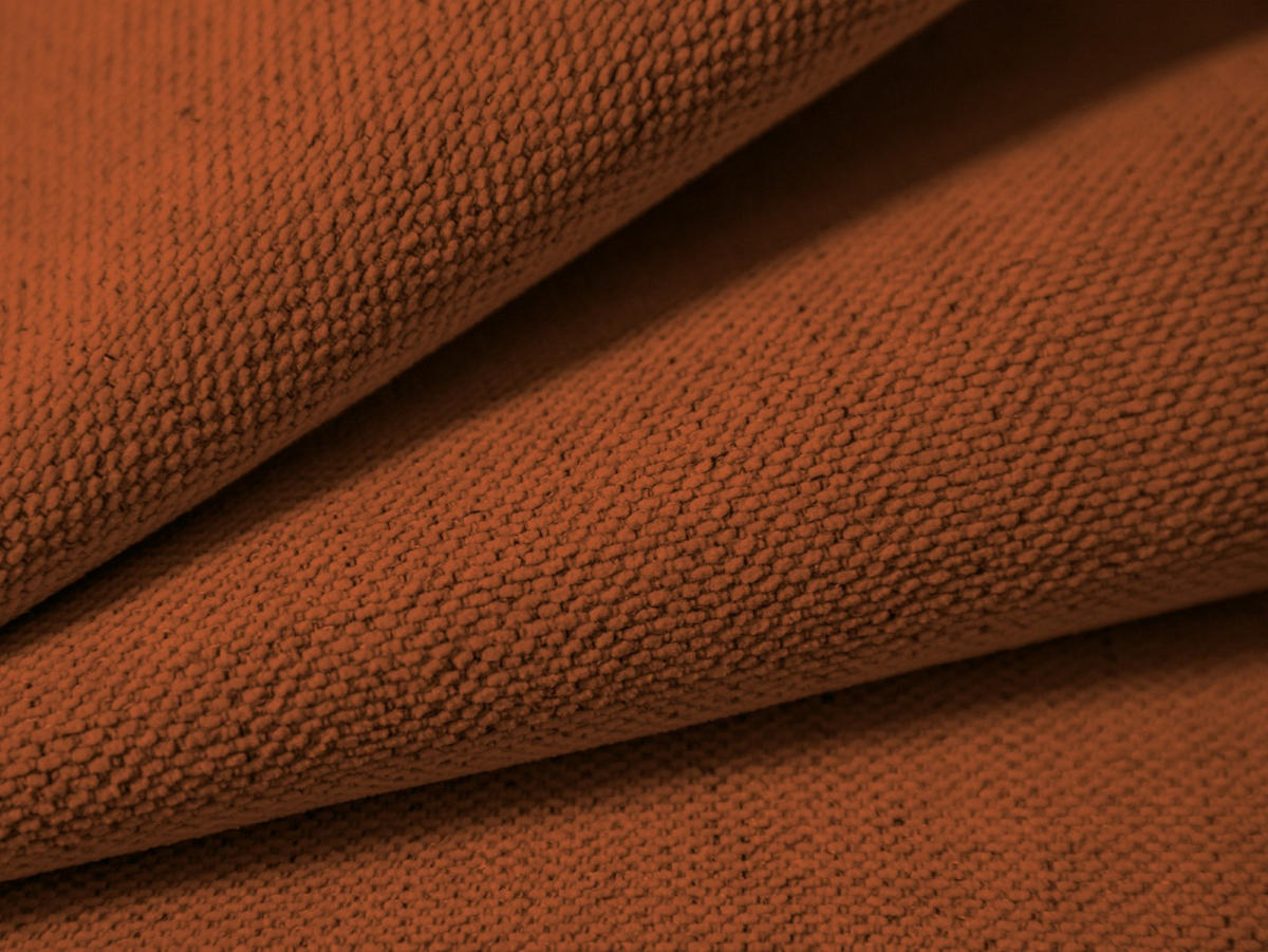 MODULARES-SOFA Campi aus strukturiertem Stoff ziegelrot 3 Sitzplätze - Orange, Textil (90/70/220cm) - Cosmopolitan Design