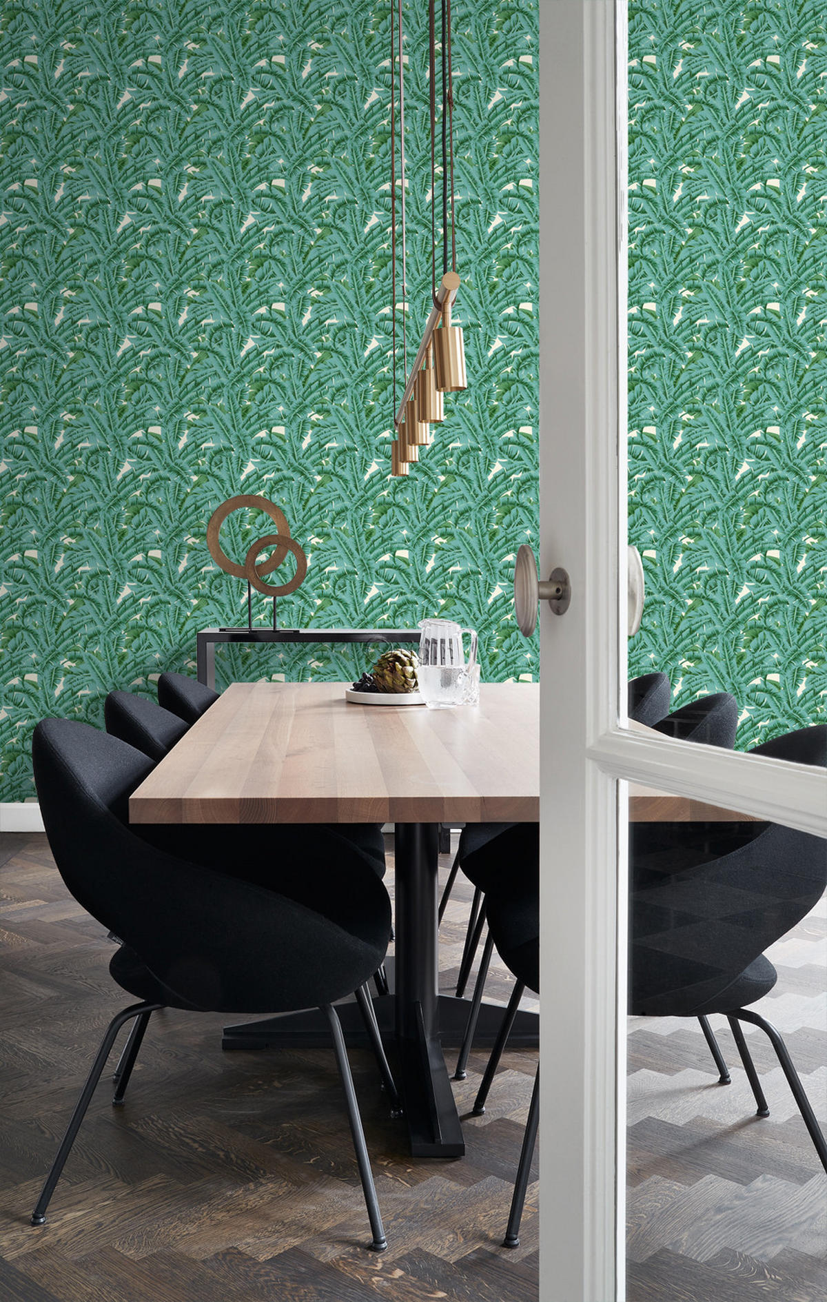 TAPETE Palmblätter 53 cm x 10.05 m - Grün, Papier (53/1000cm) - Origin Wallcoverings